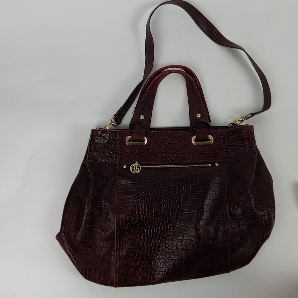 Dennis Basso Bugundy Alligator Purse